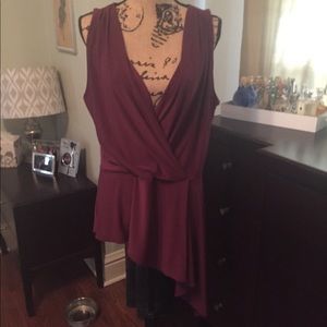 Asymmetrical Faux Wrap Tunic
